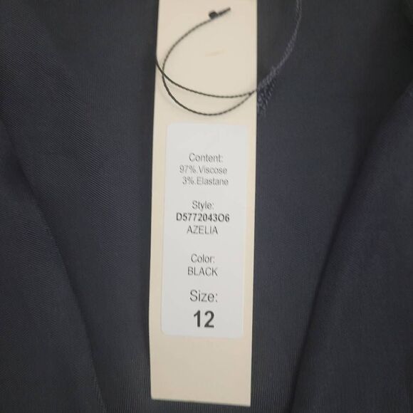 NWT Diane Von Furstenberg Azelia Dress Womens 12‎ Black Slinky Sleek Office Work - Picture 6 of 10